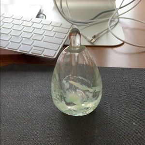 One of a kind hand blown art glass perfume bottle